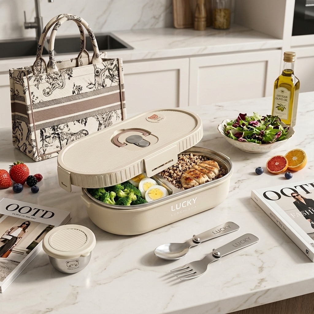 Meal Prep Bowl - Microwavable 304 Stainless Steel Bento Lunch