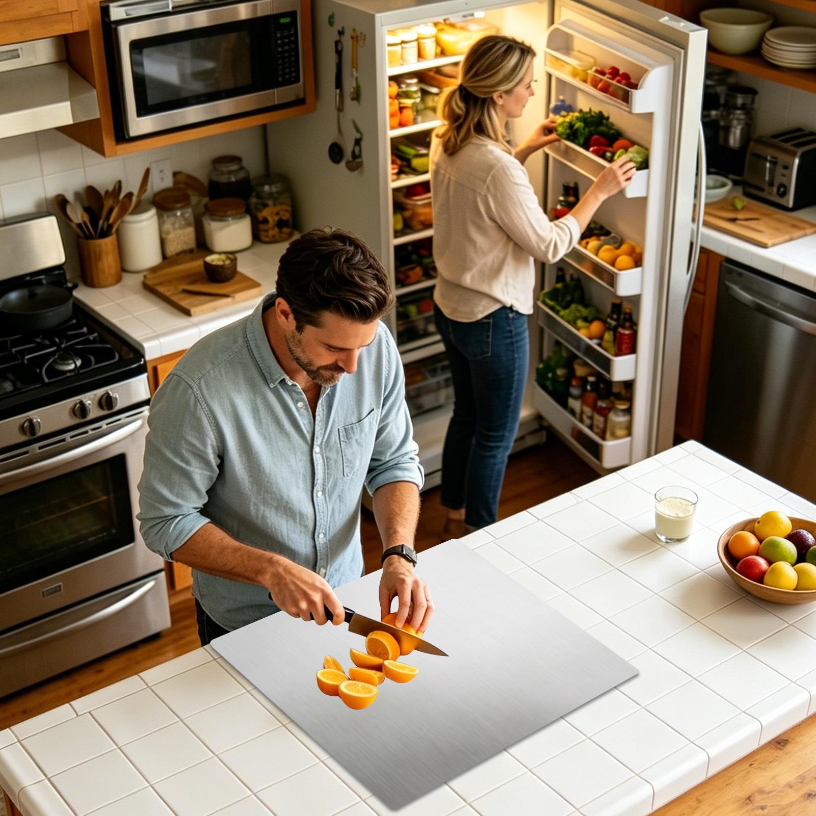 Meal Prep Restaurant - Stainless Cutting Board Dishwasher Safe Metal
