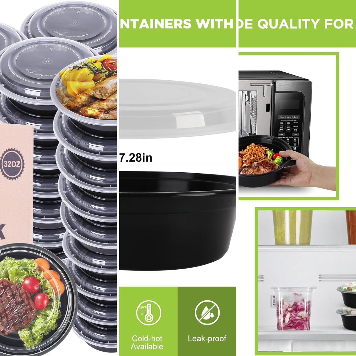 Meal Prep Containers with Lids - Meal Prep Bowl recension och pris