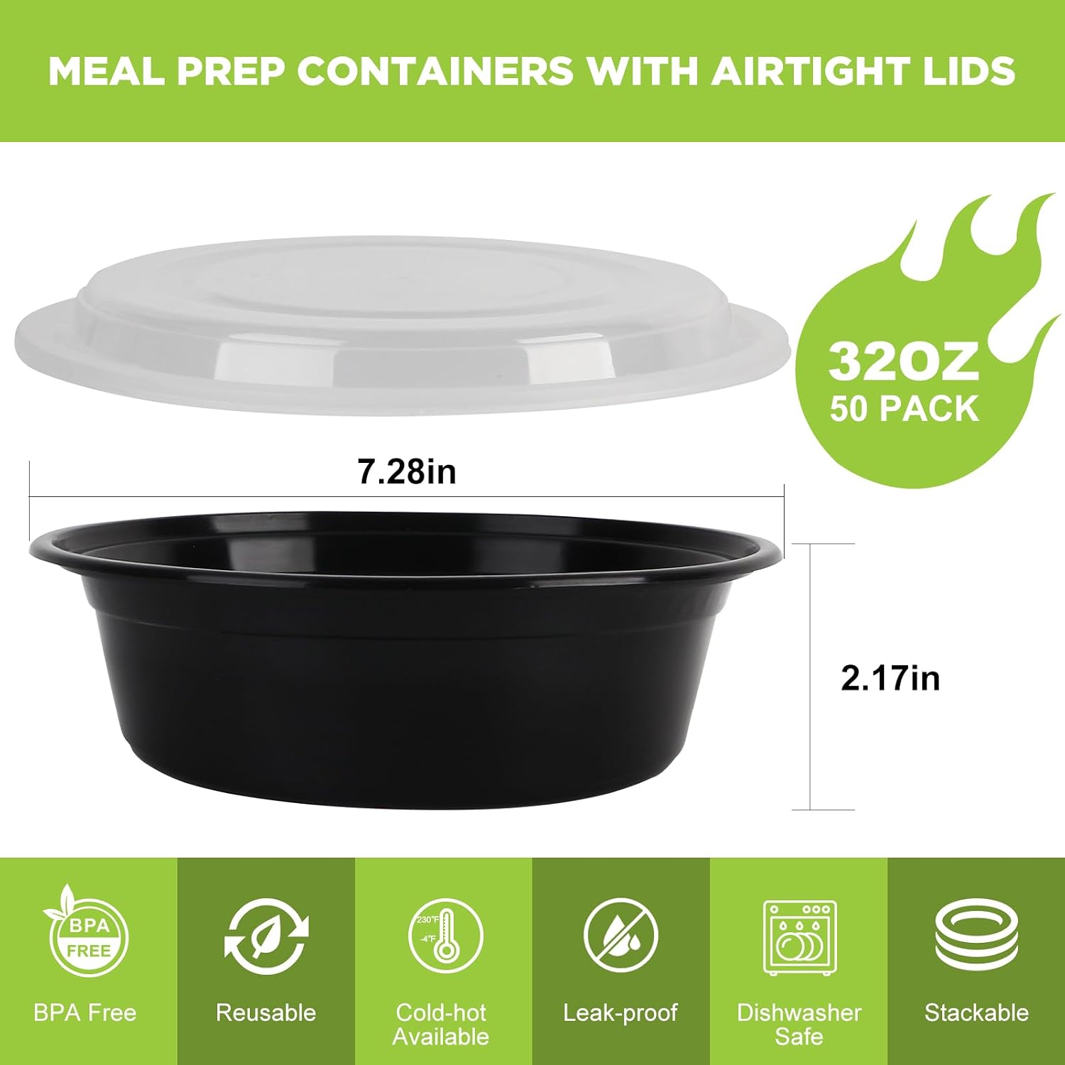 Meal Prep Containers with Lids - Meal Prep Bowl recension och pris