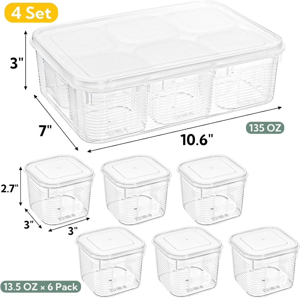 28-Piece Fridge Organizer Set  - Meal Prep Veggie recension och pris