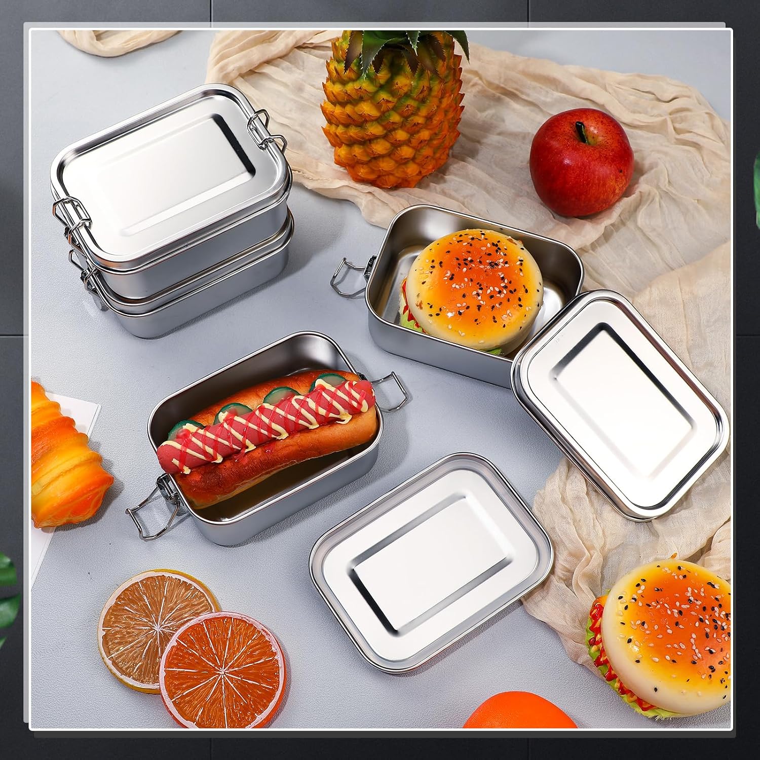 Stainless Steel Food Storage C - Meal Prep Recipes recension och pris