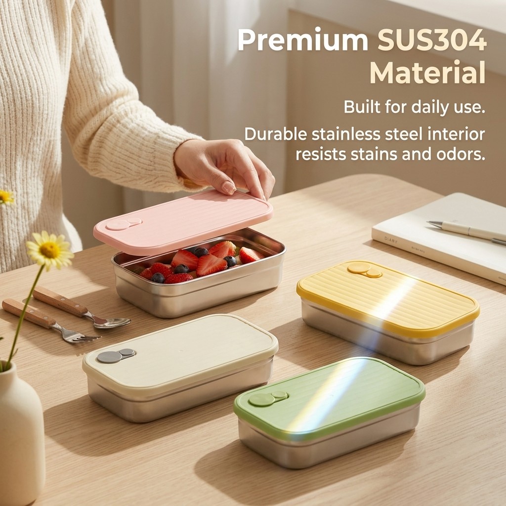 Stainless Steel Bento Box Meta - Meal Prep Recipes recension och pris