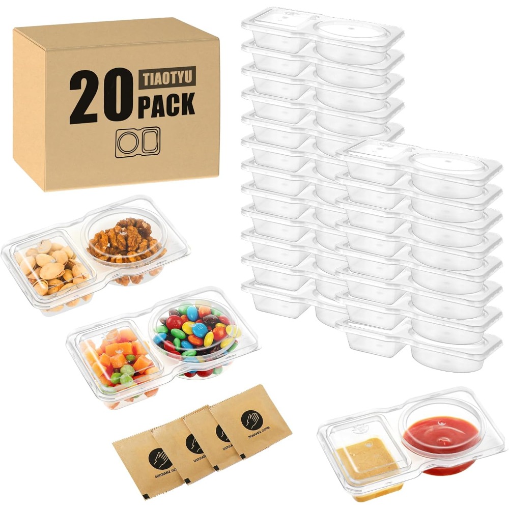 Reusable Divided Snack Contain - Meal Prep Veggie recension och pris