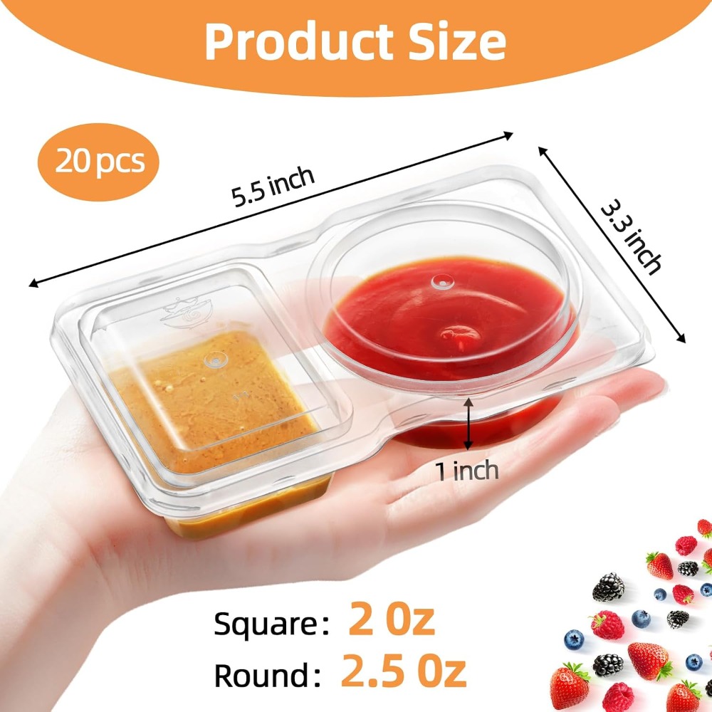 Reusable Divided Snack Contain - Meal Prep Veggie recension och pris