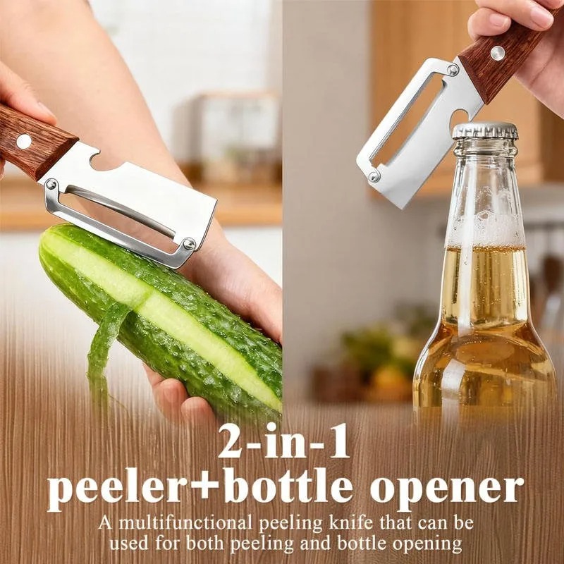 1/2/3/5pcs Oak Wood Handle Sta - Meal Prep Veggie recension och pris