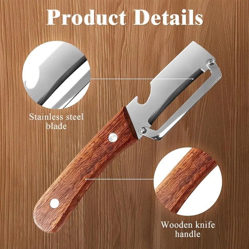 1/2/3/5pcs Oak Wood Handle Sta - Meal Prep Veggie recension och pris