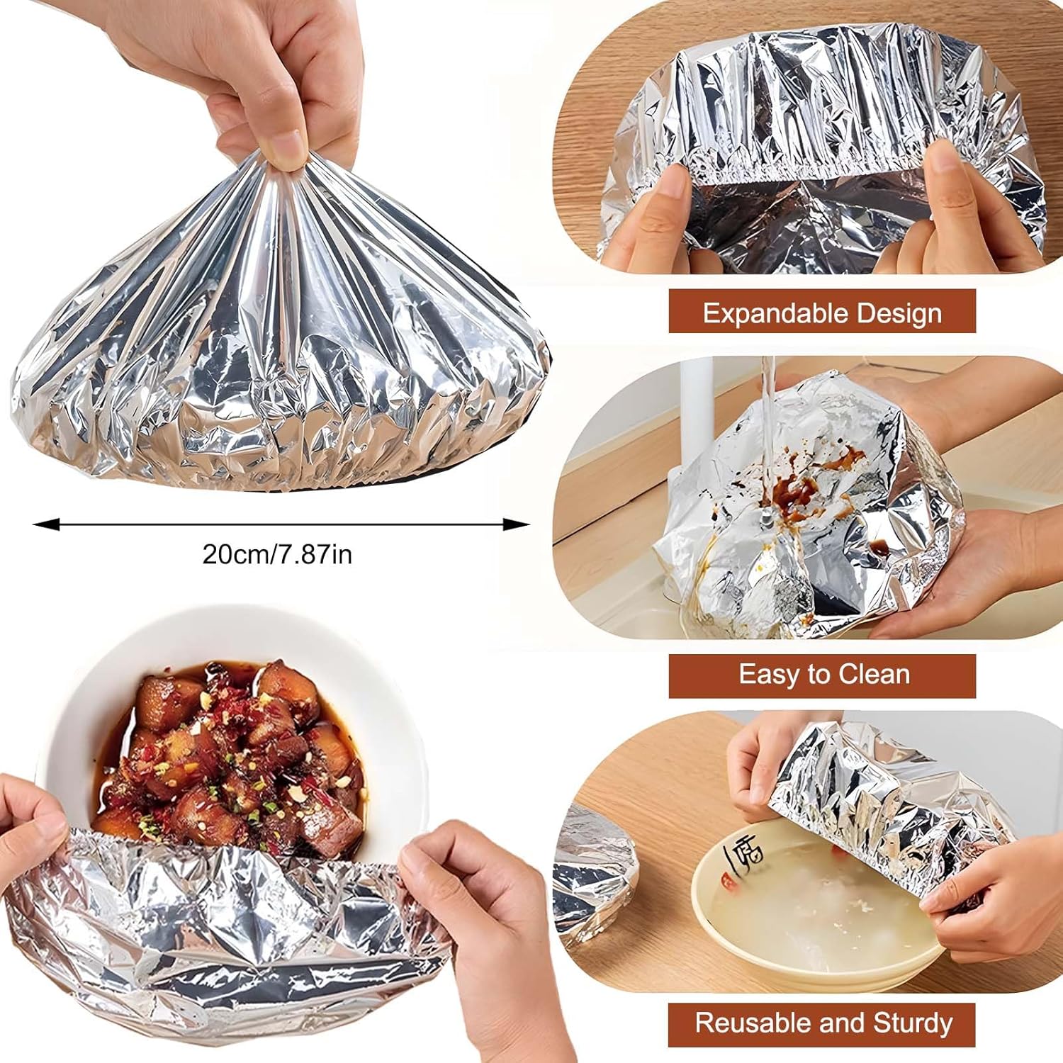 Reusable Aluminum Food Covers  - Meal Prep Bowl recension och pris
