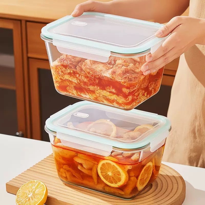 White Lid High Borosilicate Gl - Meal Prep Veggie recension och pris