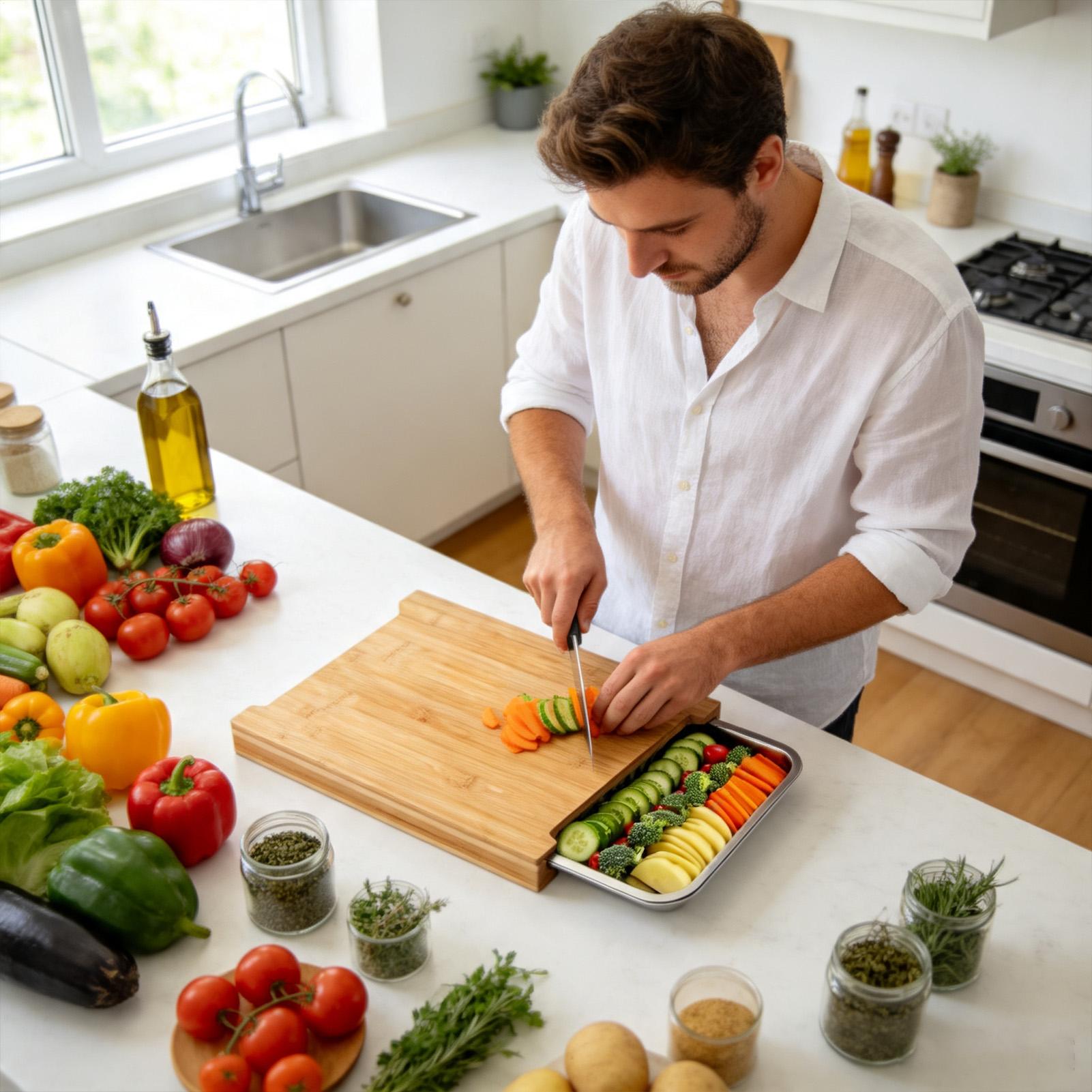 Wood Cutting Boards For Kitche - Meal Prep Veggie recension och pris