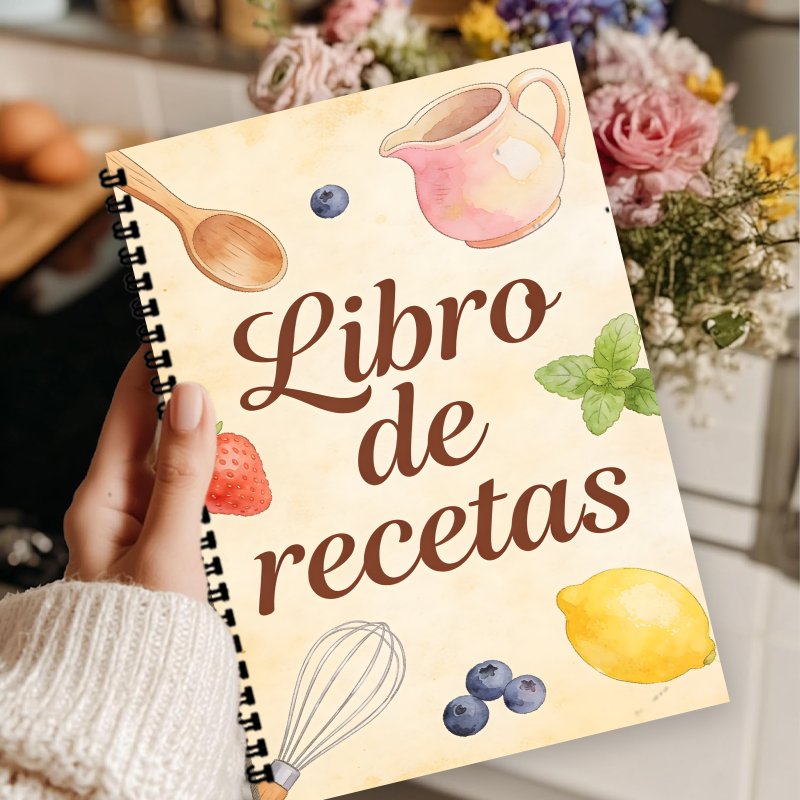 A5 Paper Spanish Recipe Book,  - Meal Prep Book recension och pris