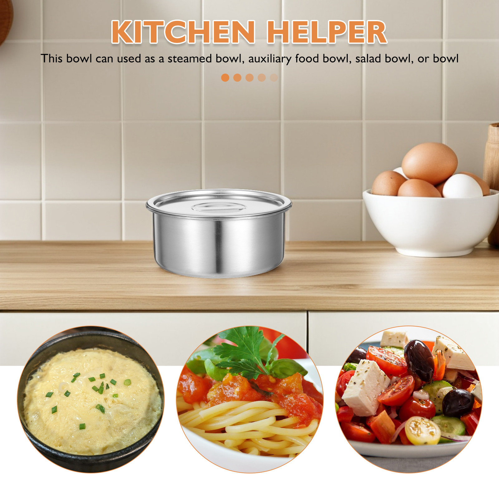 Stainless Steel Steamed Egg Bo - Meal Prep Bowl recension och pris
