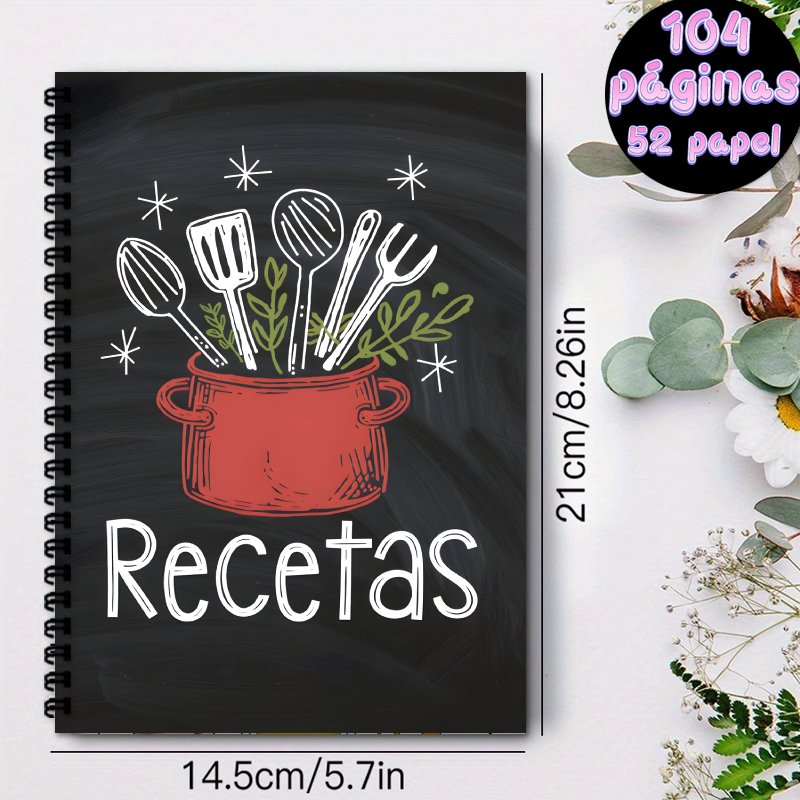 A5 Spanish Recipe Spiral Noteb - Meal Prep Book recension och pris