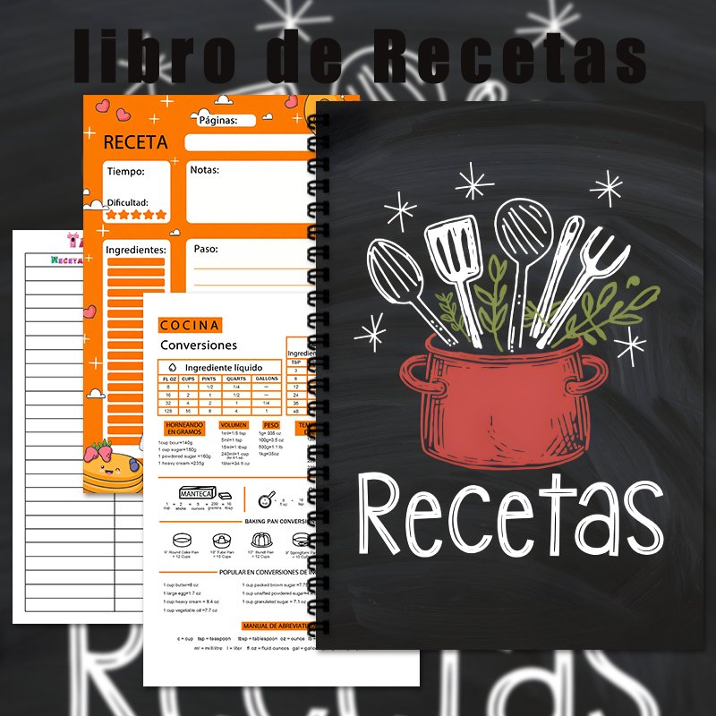 A5 Spanish Recipe Spiral Noteb - Meal Prep Book recension och pris