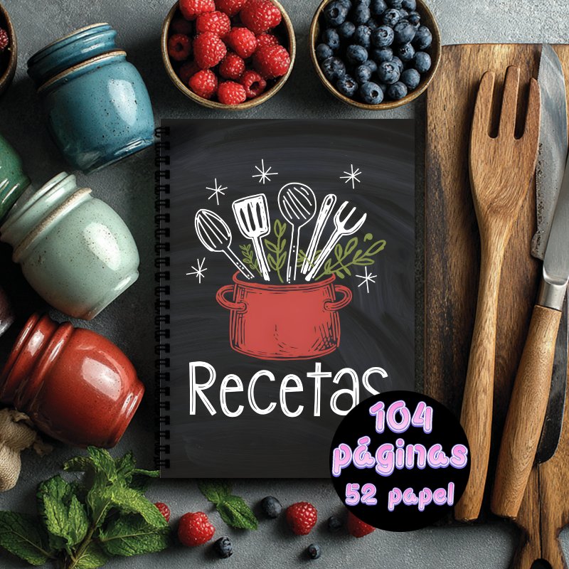 A5 Spanish Recipe Spiral Noteb - Meal Prep Book recension och pris