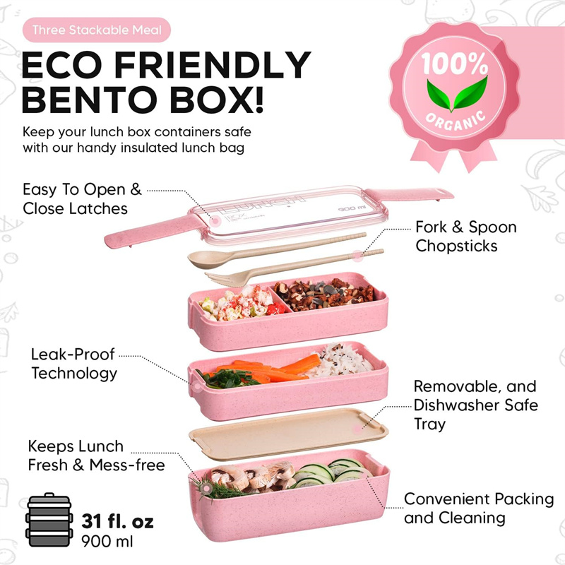 3-In-1 Compartment Wheat Straw - Meal Prep Bowl recension och pris
