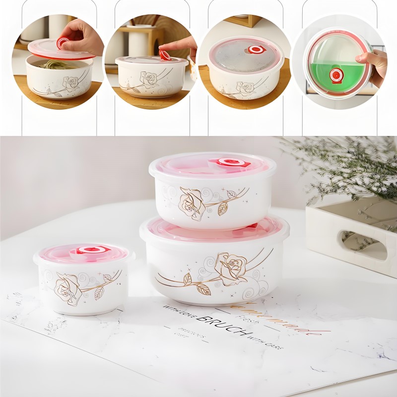 Three-piece set, fine bone chi - Meal Prep Bowl recension och pris