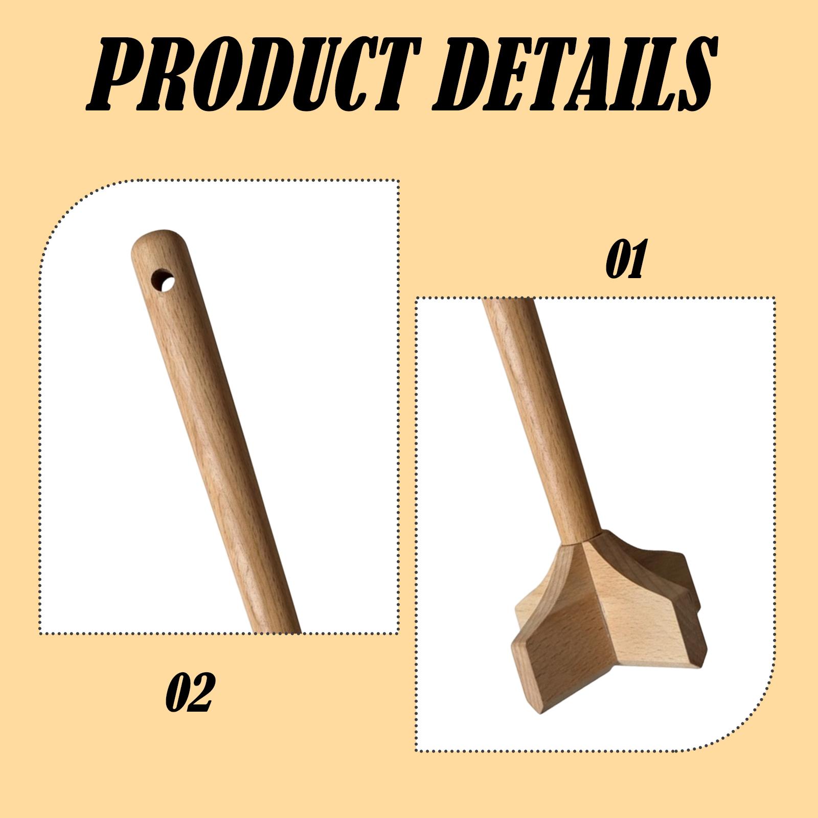 Premium Wood Potato Masher Eas - Meal Prep With Potatoes recension och pris