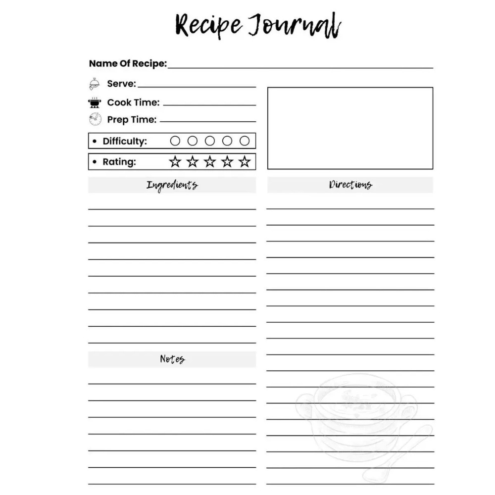 New Cartoon Recipe Notebook Sp - Meal Prep Book recension och pris