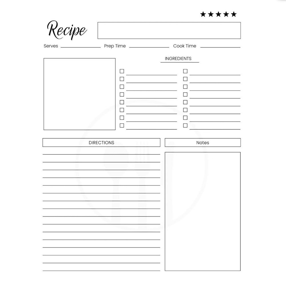 New Cartoon Recipe Notebook Sp - Meal Prep Book recension och pris