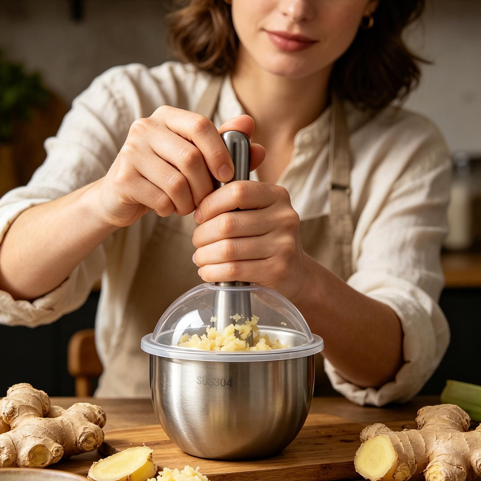 Garlic Mincer Tool Manual Food - Meal Prep Restaurant recension och pris