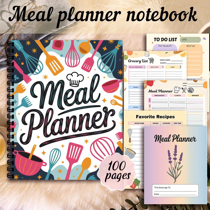 Meal Planner Notebook, Weekly  - Meal Prep Book recension och pris