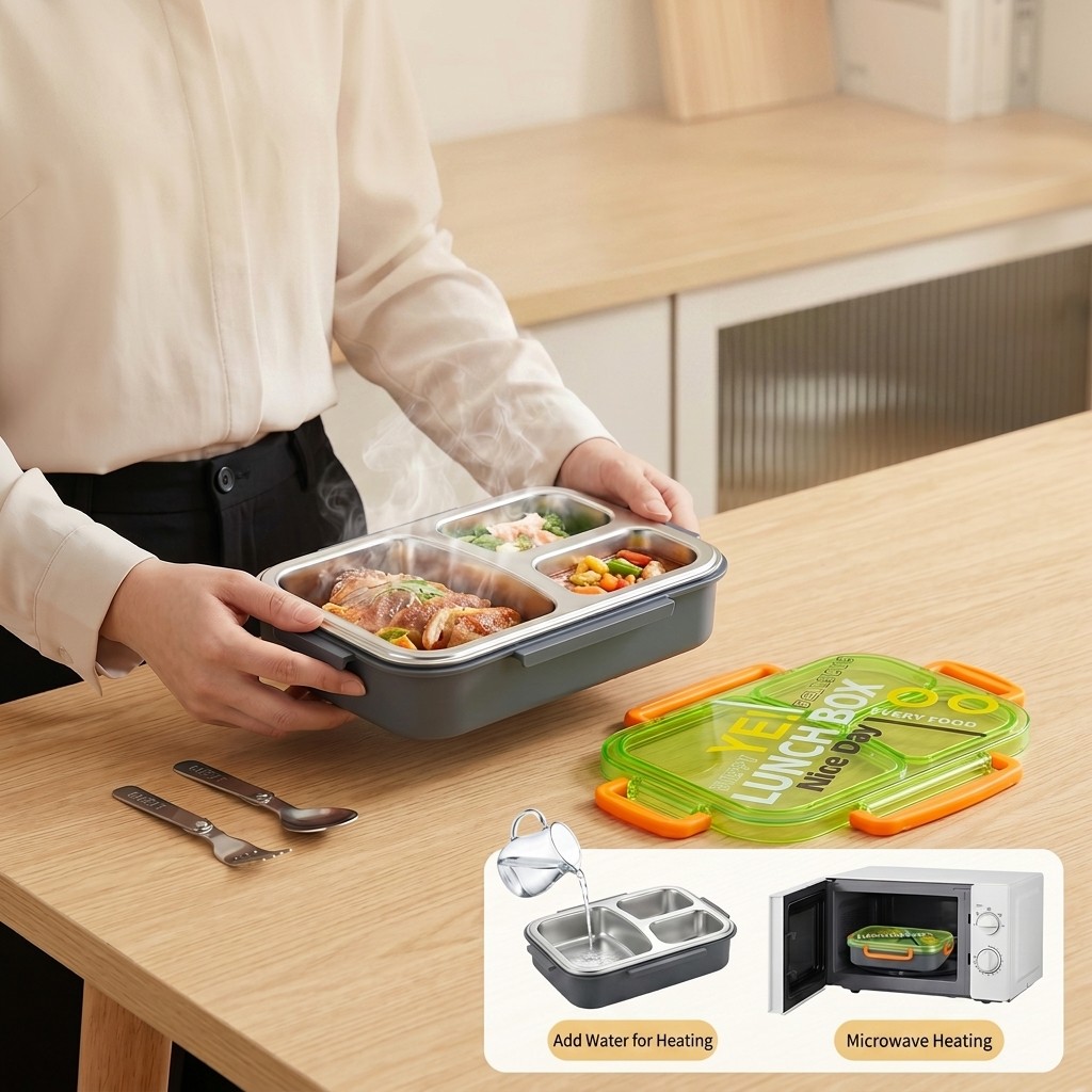 Microwavable 304 Stainless Ste - Meal Prep Recipes recension och pris