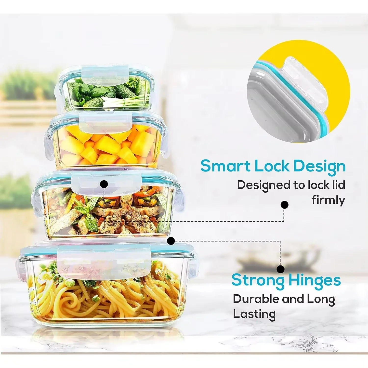 Glass Lunch Box Food Storage C - Meal Prep Recipes recension och pris
