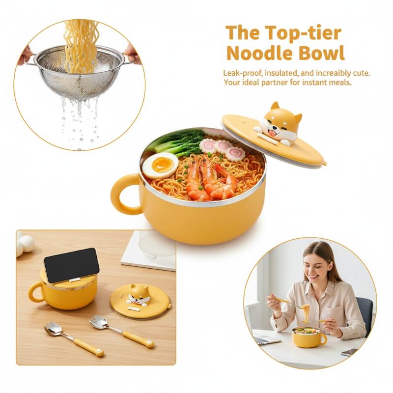 Stainless Steel Instant Noodle - Meal Prep Bowl recension och pris