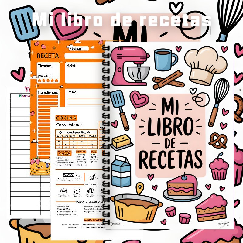 A5 Spanish Recipe Spiral Noteb - Meal Prep Book recension och pris