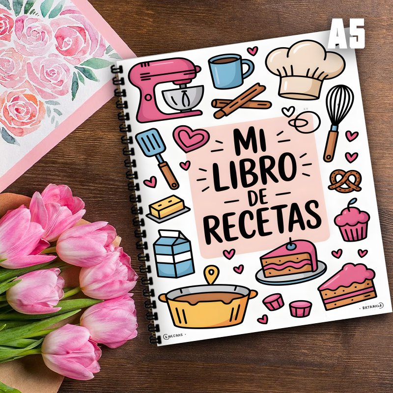 A5 Spanish Recipe Spiral Noteb - Meal Prep Book recension och pris