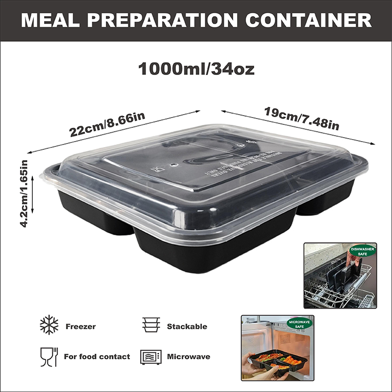3-Compartment 34 Oz/1000 Ml, 1 - Meal Prep Recipes recension och pris